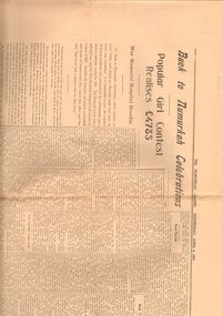 Newspaper - LYDIA CHANCELLOR COLLECTION;  THE NUMURKAH LEADER