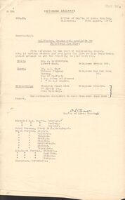 Document - BADHAM COLLECTION: MEMO BULLDOZERS, CRANES ETC. AVAILABLE TO DEPARTMENT FOR HIRE