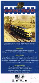 Document - BADHAM COLLECTION: VICTORIAN RAILWAYS- MAKING TRACKS BOOKLETS X 12