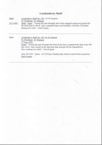Document - MINING REPORTS - LONDONDERRY SHAFT NO 249