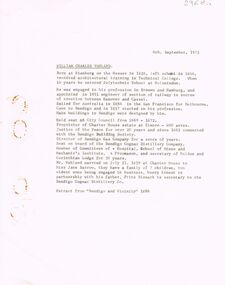 Document - INFORMATION: W C VAHLAND