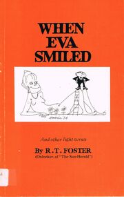 Book - ALEC H CHISHOLM COLLECTION: BOOK ''WHEN EVA SMILED'' BY R T FOSTER