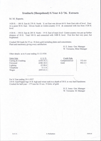 Document - MINING REPORTS - IRONBARK (SHEEPSHEAD)
