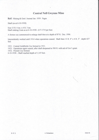 Document - MINING REPORTS - CENTRAL NELL GWYNNE MINE