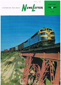 Magazine - BADHAM COLLECTION: VICTORIAN RAILWAYS NEWSLETTER JANUARY 1969