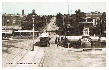 Postcard - MITCHELL STREET, BENDIGO, C1907