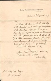 Document - RESIGNATION: T. D. TAYLOR