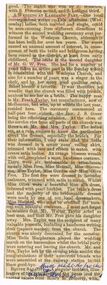 Newspaper - NEWSPAPER CUTTING: WEDDING AT KANGAROO FLAT (TAYLOR-FREE)