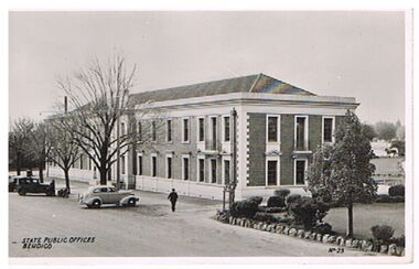 Postcard - STATE PUBLIC OFFICES, BENDIGO