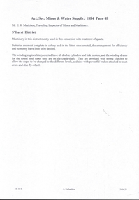 Document - MINING REPORTS - INSPECTOR OF MINES REPORT