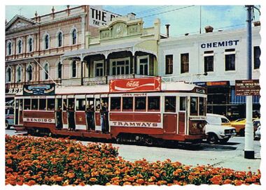Postcard - TRAM NO. 25, BENDIGO