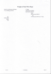 Document - MINING REPORTS - WEIGHT OF STEEL WIRE ROPE