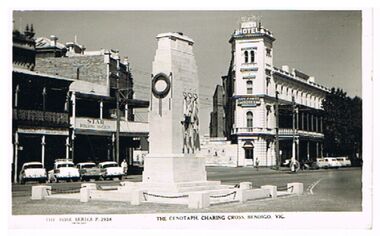 Postcard - THE CENOTAPH, CHARING CROSS BENDIGO
