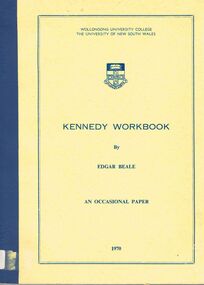 Book - ALEC H CHISHOLM COLLECTION: BOOK ''KENNEDY WORKBOOK'' BY EDGAR BEALE