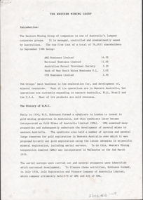 Document - MINING REPORTS - THE WESTERN MINING GROUP