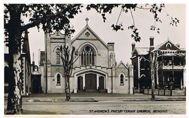 Postcard - ST. ANDREW'S PRESBYTERIAN CHURCH, BENDIGO