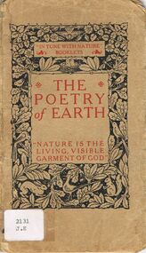 Book - ALEC H CHISHOLM COLLECTION: BOOK ''THE POETRY OF EARTH'' BY J.E