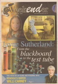 Newspaper - NEWSPAPER CUTTING: JAYNE SUTHERLAND, 25th Saturday, 2002