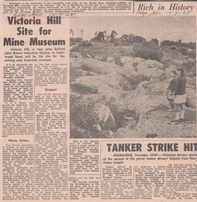 Newspaper - VICTORIA HILL - SITE FOR MINE MUSEUM