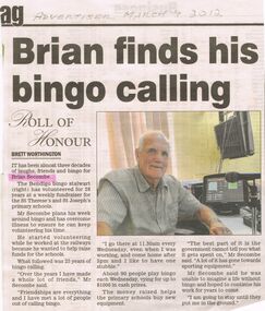 Newspaper - NEWSPAPER CUTTING: BRIAN SECOMBE, 9th March, 2012