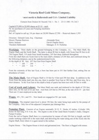 Document - NEW CHUM & VICTORIA LINES OF REEF - VICTORIA REEF GOLD MINES COMPANY