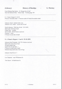 Document - NEW CHUM & VICTORIA LINES OF REEF - NOTES ON JOHNSON'S REEF