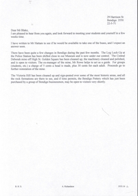 Document - NEW CHUM & VICTORIA LINES OF REEF - NEW CHUM & VICTORIA LETTER & NOTES