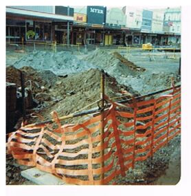 Photograph - EVA WILSON COLLECTION: HARGREAVES MALL CONSTRUCTION 1982