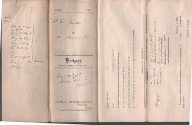 Document - CONNELLY, TATCHELL, DUNLOP COLLECTION:  MORTGAGE E. JEWELL TO T. LUXTON