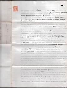 Document - CONNELLY, TATCHELL, DUNLOP COLLECTION:  DEED OF COVENANT MR. J.B. DAVIES TO T. LUXTON