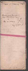 Document - CONNELLY, TATCHELL, DUNLOP COLLECTION:   MRS. A.O. BELL COMMERCIAL PERMANENT LAND SOCIETY