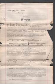 Document - CONNELLY, TATCHELL, DUNLOP COLLECTION: MORTGAGE MRS BRIDGET & MR CORNELIUS DRUM TO THOMAS LUXTON