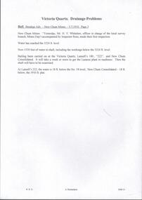Document - DRAINAGE PROBLEMS - VICTORIA QUARTZ DRAINAGE PROBLEMS