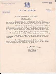 Document - NORMAN OLIVER COLLECTION: COMMONWEALTH YOUTH SUNDAY MARCH 1965 COUNCIL LETTER