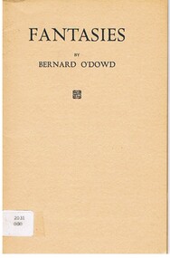 Book - ALEC H. CHISHOLM COLLECTION: BOOK ''FANTASIES'' BY BERNARD O'DOWD