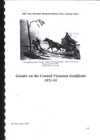 Book - GENDER ON THE CENTRAL VICTORIAN GOLDFIELDS 1851 - 91, 2001