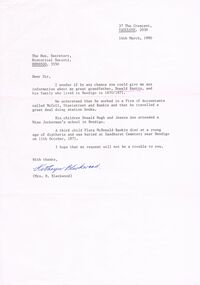 Document - ENQUIRY: DONALD RANKIN, 14th March, 1990