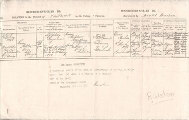 Document - FAMLY HISTORY INFORMATION: RALSTON FAMILY