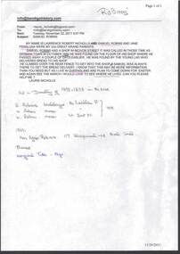 Document - ENQUIRY: SAMUEL ROBBINS
