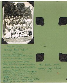 Photograph - BENDIGO HIGH SCHOOL - FORMS 5 AND 6 GIRLS 1939