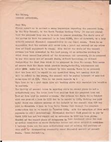 Document - NORMAN OLIVER COLLECTION: LETTER TO THE BENDIGO ADVERTISER 1964?
