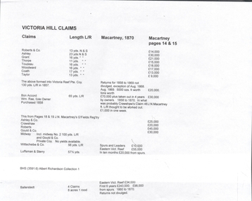 Document - VICTORIA HILL - VICTORIA HILL CLAIMS