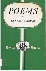 Book - ALEC H CHISHOLM COLLECTION: BOOK  ''POEMS BY KENNETH SLESSOR''