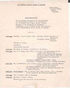 Document - NORMAN OLIVER COLLECTION: OPENING CEREMONY PROGRAMME N.D.S.N. 1965?