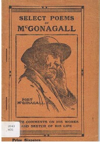 Book - ALEC H CHISHOLM COLLECTION: BOOK ''SELECT POEMS OF MCGONAGALL''