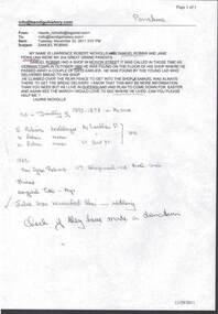 Document - ENQUIRY: SAMUEL ROBINS AND JANE PENALUNA, 22nd November, 2011