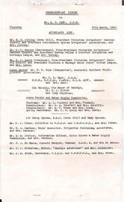 Document - NORMAN OLIVER COLLECTION: COMPLIMENTARY DINNER  MR L. R. EAST, CBE ATTENDANCE LIST 25 MAR 1965