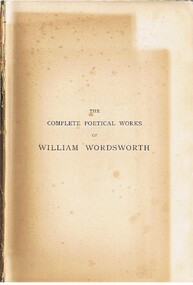 Book - ALEC H CHISHOLM COLLECTION: BOOK ''THE COMPLETE POETICAL WORKS OF WILLIAM WORDSWORTH''