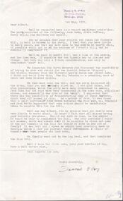 Document - VICTORIA HILL - LETTER TO ALBERT FROM DENNIS O'HOY