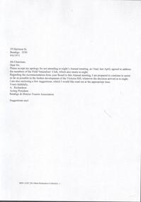 Document - VICTORIA HILL - LETTER TO THE CHAIRMAN